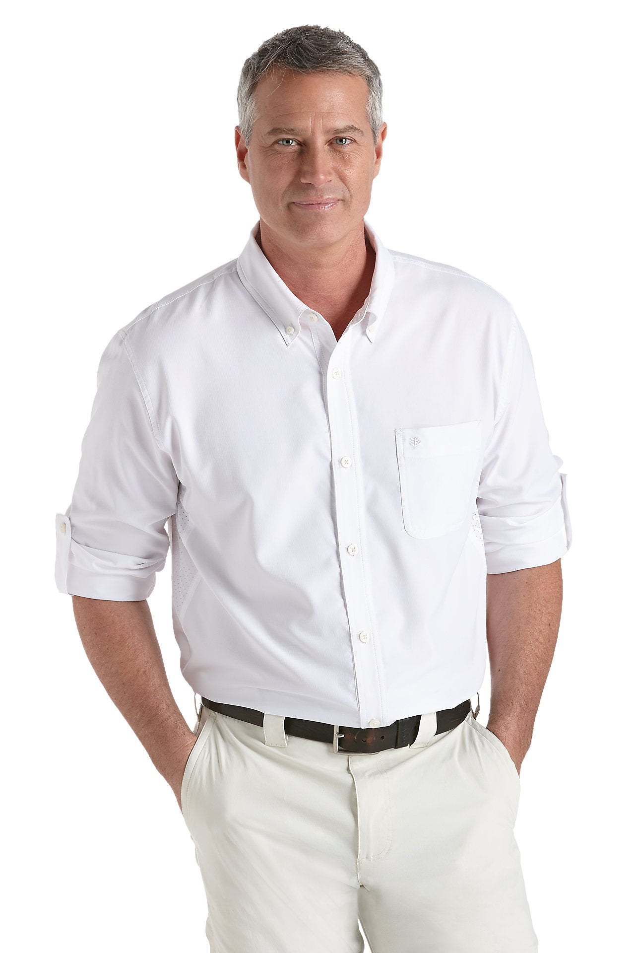 Coolibar chemise blanche homme Anti uv UPF Boutique