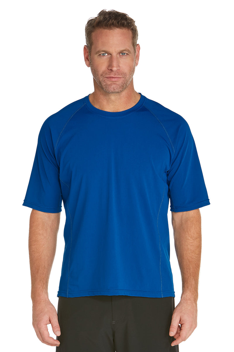 T-shirt anti-UV Col rond Femme Bleu UPF50+