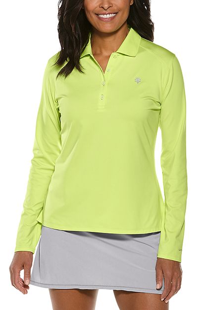 Polo Golf anti-UV - Vert anis - Femmes