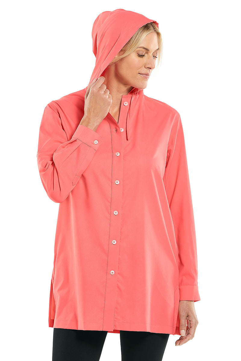 Chemise longue de plage anti-UV - Rose