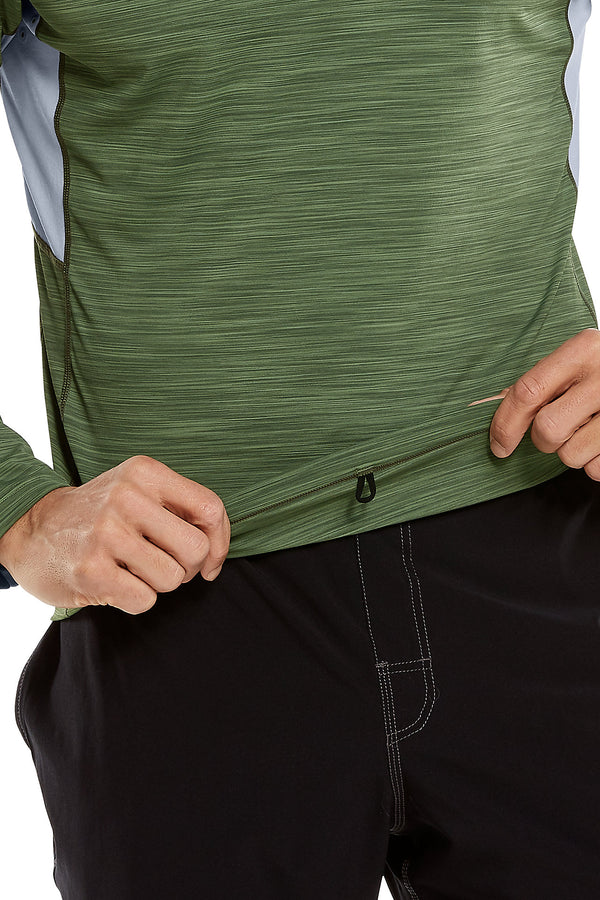 Tee shirt de bain manches longues anti-UV - Olive