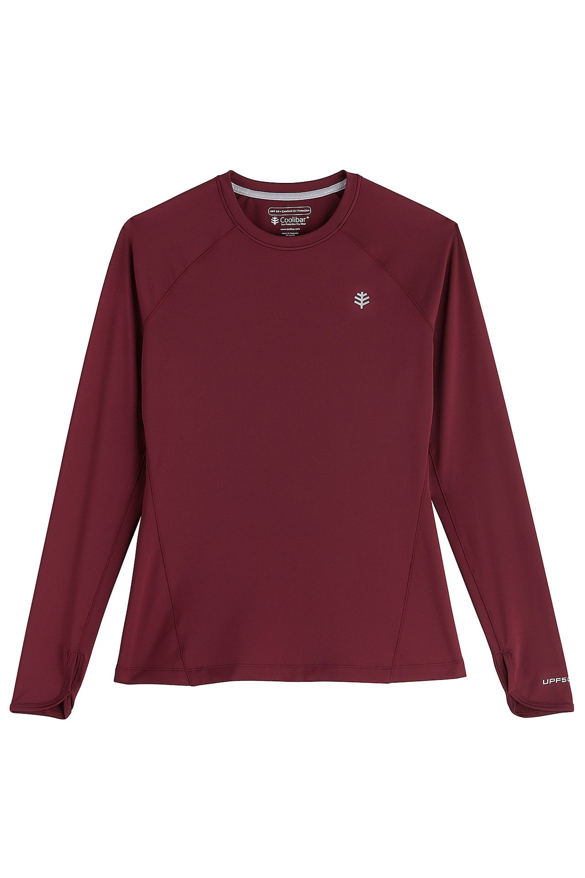 Tee shirt de sport manches longues anti-UV - Bordeaux