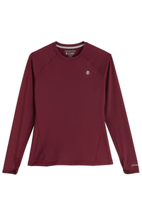 Tee shirt de sport manches longues anti-UV - Bordeaux