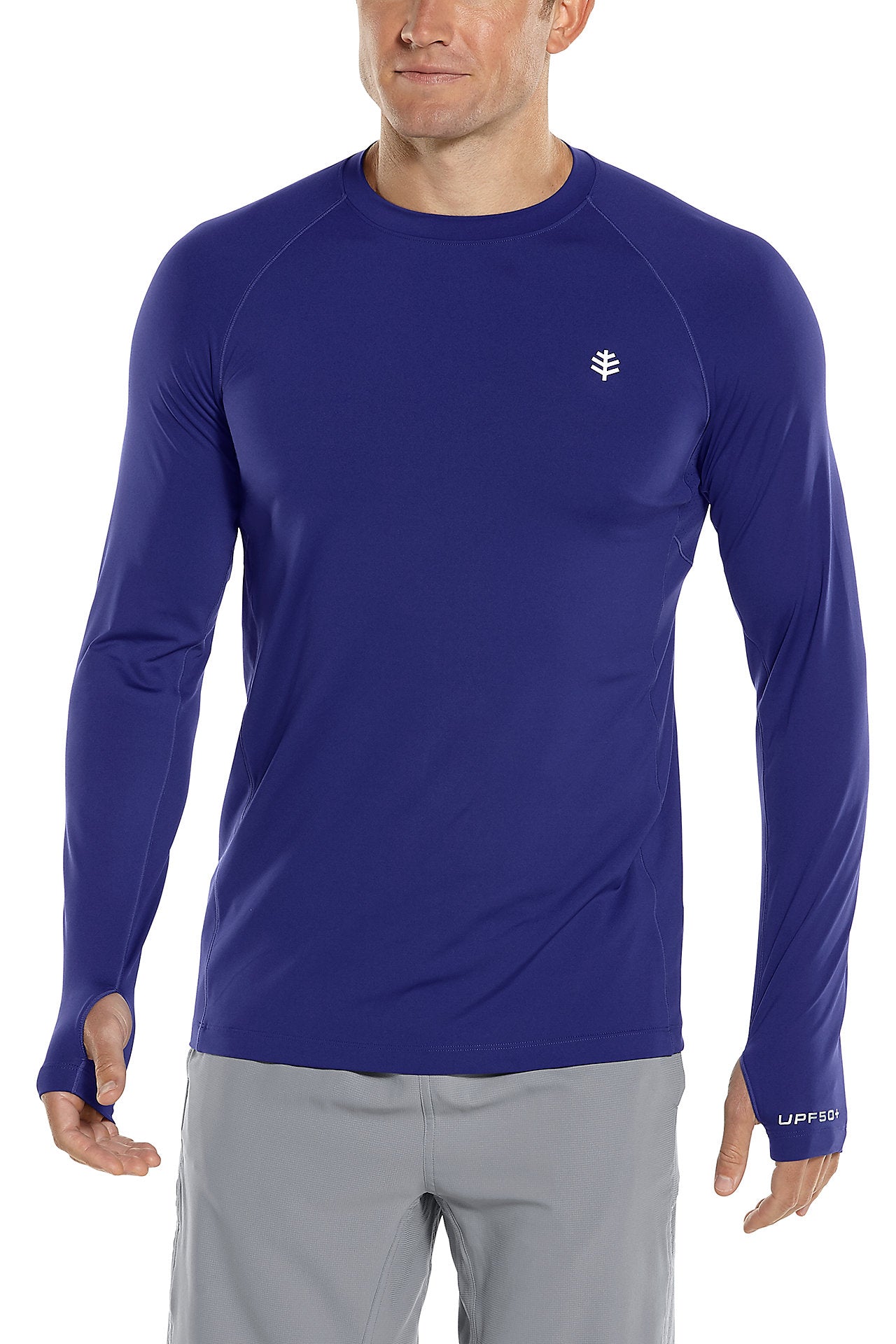 T-shirt anti-UV homme à manches longues - Marinière Bleue - Nuvées - UPF  50+ – KER SUN
