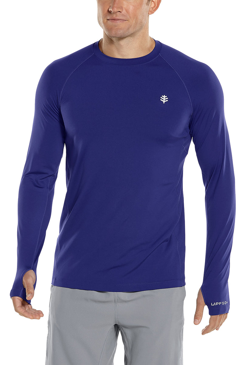Tee shirt de sport manches longues anti-UV - Bleu foncé