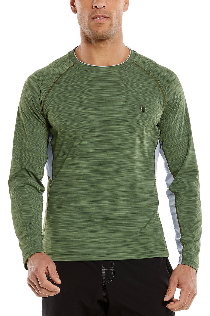 Tee shirt de bain manches longues anti-UV - Olive